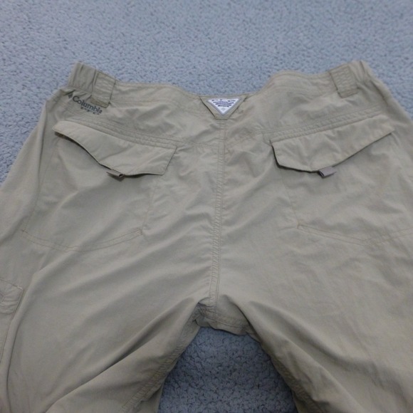Columbia PFG Pants Mens 40x32 Convertible Hiking Zip Off Khaki Fishing Outdoor - Picture 3 of 14